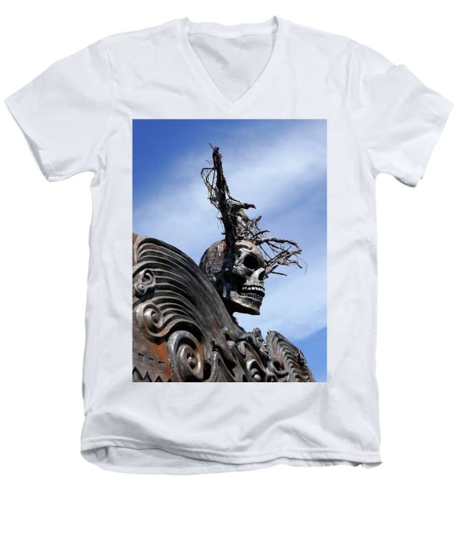 "Skull Warrior" - Men's V-Neck T-Shirt - Fry1Productions