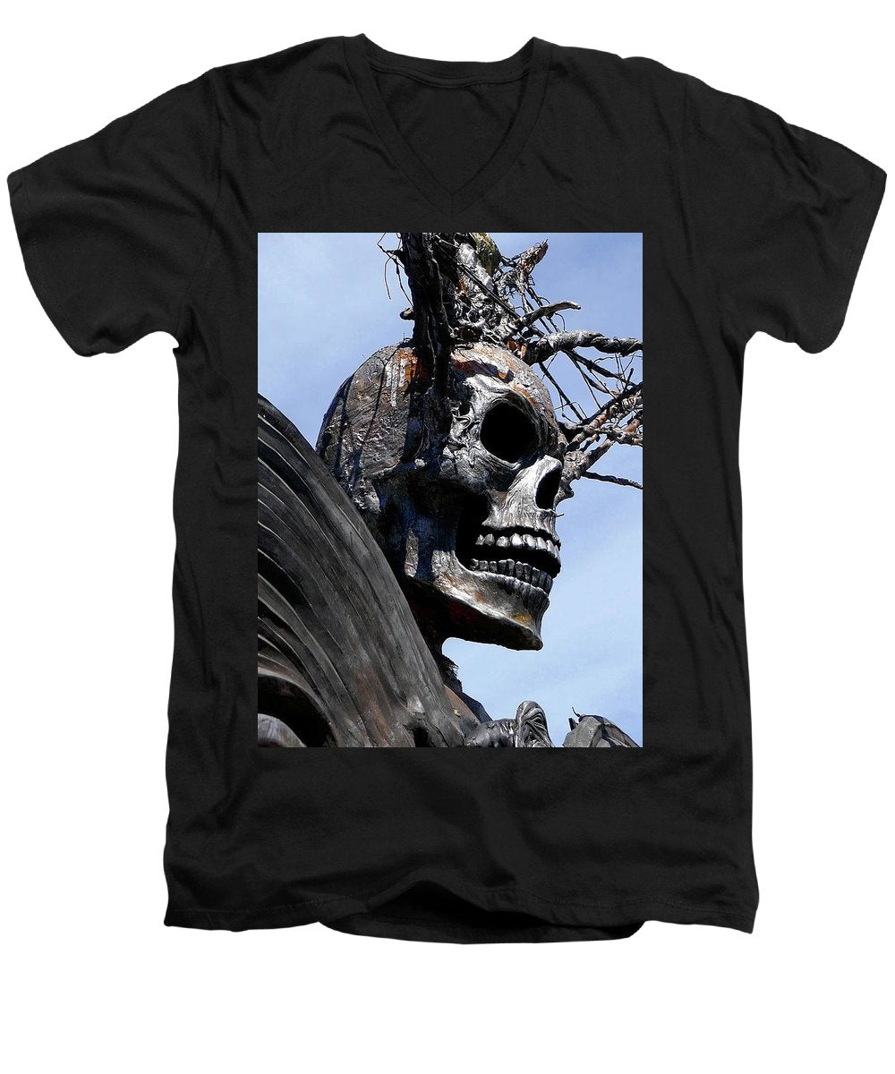 Skull Warrior - Men's V-Neck T-Shirt - Fry1Productions