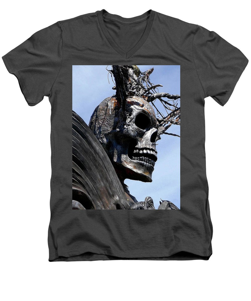 Skull Warrior - Men's V-Neck T-Shirt - Fry1Productions