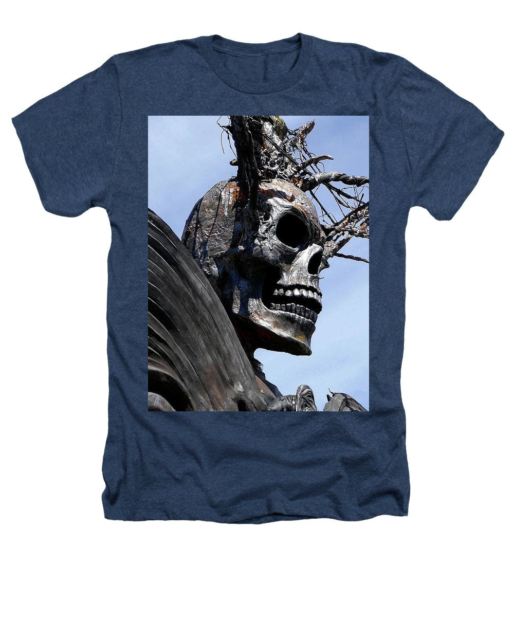 Skull Warrior - Heathers T-Shirt - Fry1Productions