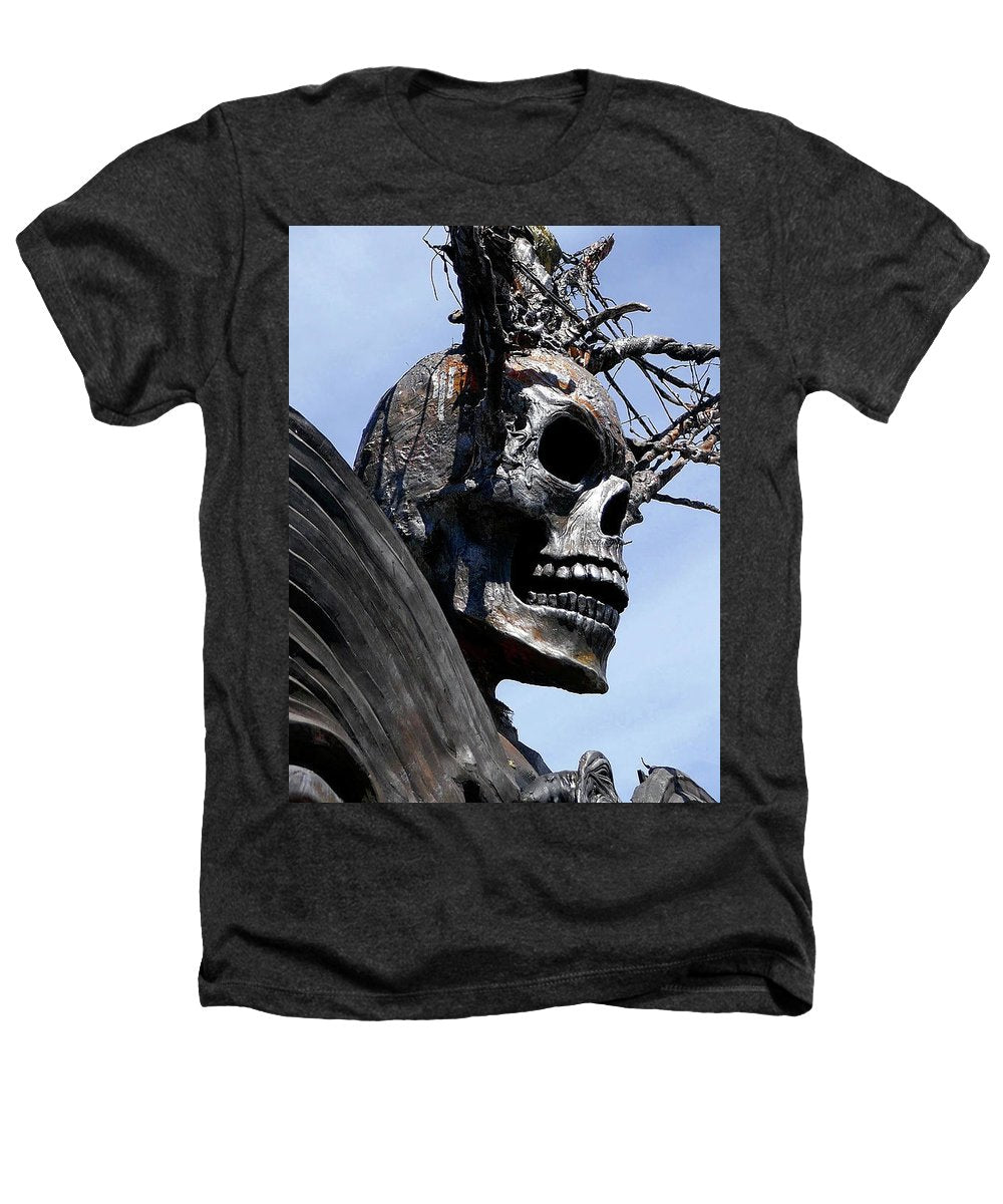 Skull Warrior - Heathers T-Shirt - Fry1Productions