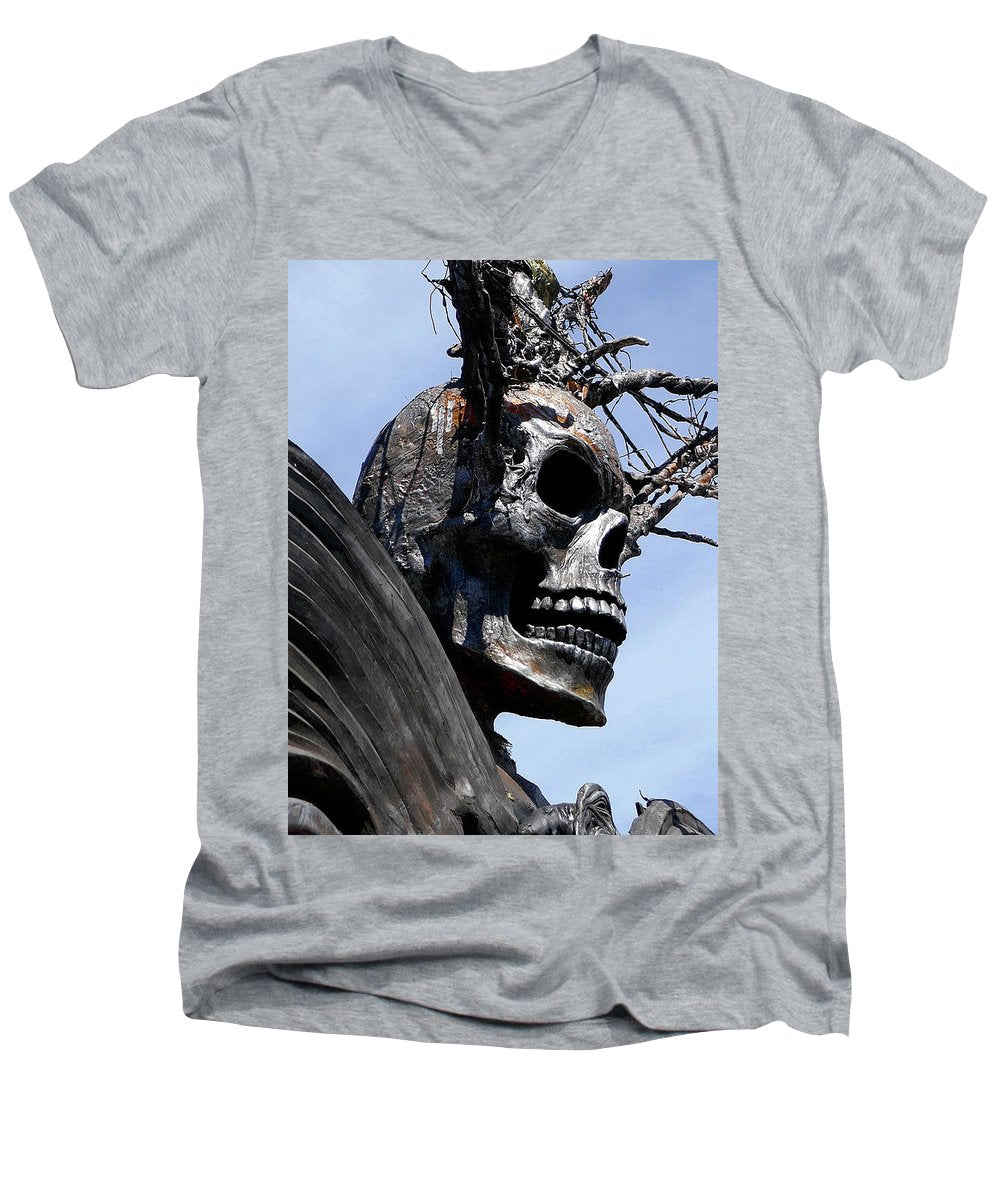 Skull Warrior - Men's V-Neck T-Shirt - Fry1Productions