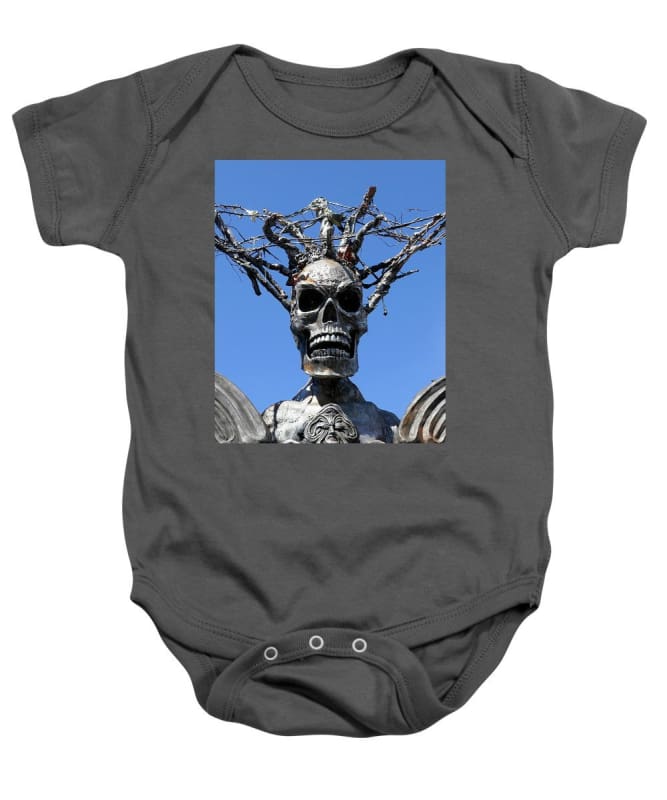"Skull Warrior Stare" - Baby Onesie - Fry1Productions