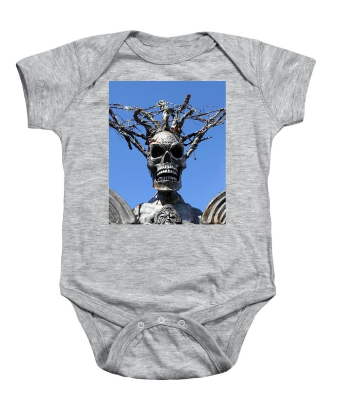 "Skull Warrior Stare" - Baby Onesie - Fry1Productions