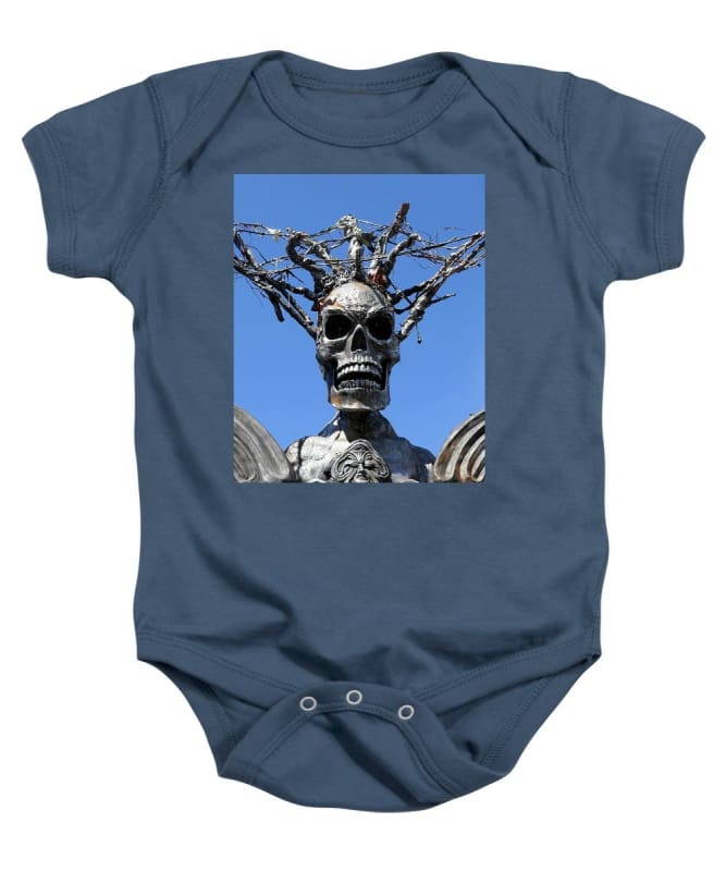 "Skull Warrior Stare" - Baby Onesie - Fry1Productions