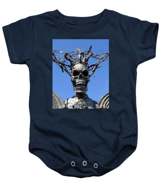 "Skull Warrior Stare" - Baby Onesie - Fry1Productions