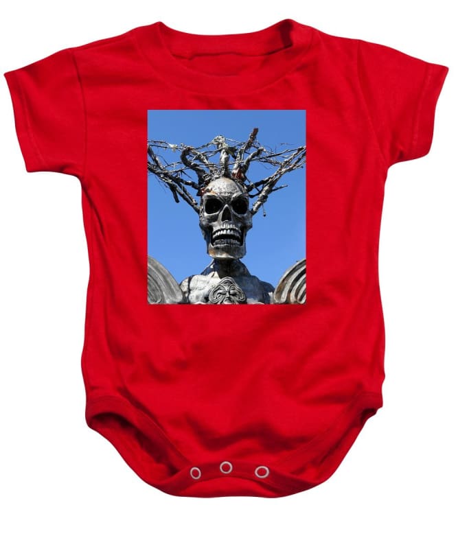 "Skull Warrior Stare" - Baby Onesie - Fry1Productions