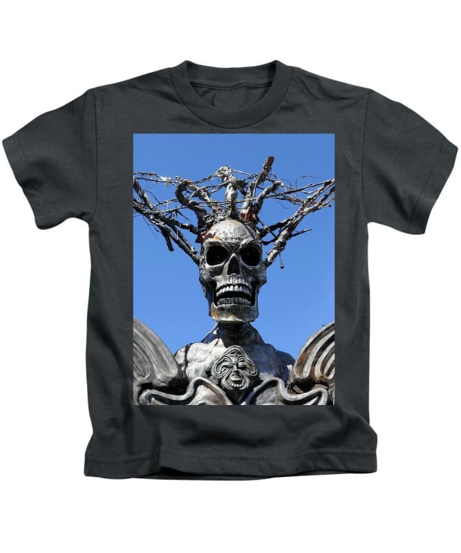 "Skull Warrior Stare" - Kids T-Shirt - Fry1Productions