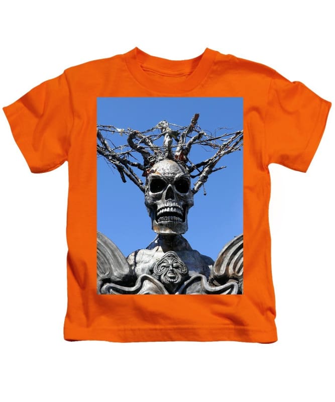 "Skull Warrior Stare" - Kids T-Shirt - Fry1Productions