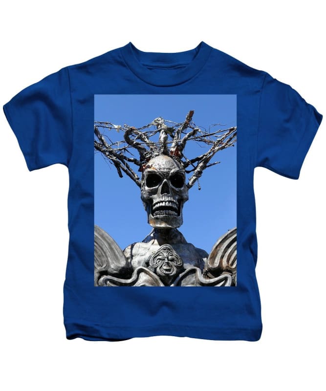 "Skull Warrior Stare" - Kids T-Shirt - Fry1Productions