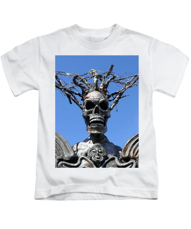 "Skull Warrior Stare" - Kids T-Shirt - Fry1Productions