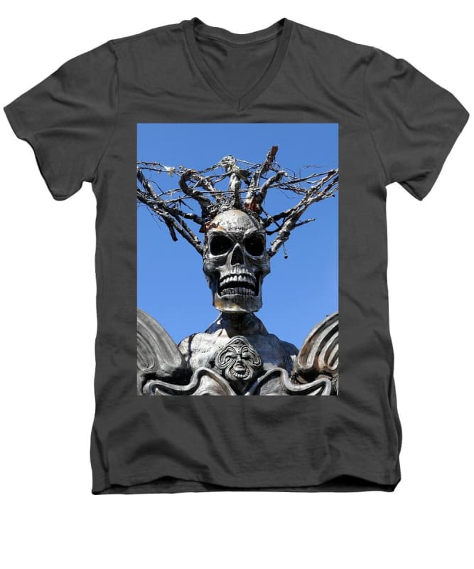 Skull Warrior Stare - Men's V-Neck T-Shirt - Fry1Productions