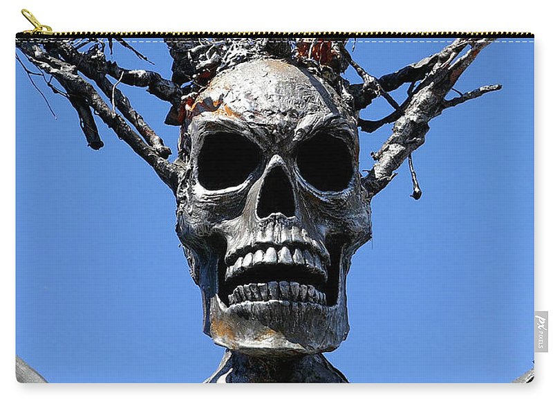 Skull Warrior Stare - Carry-All Pouch - Fry1Productions