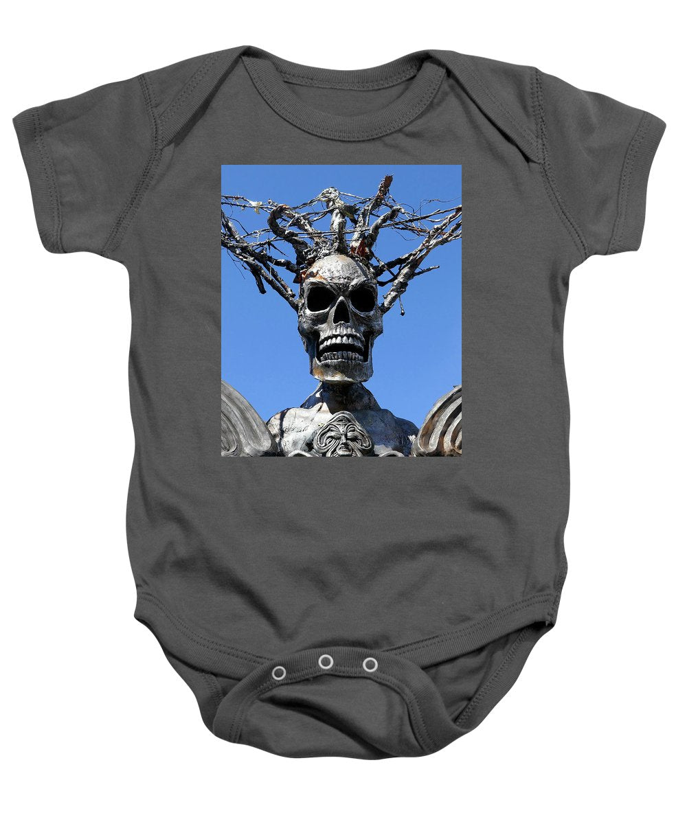 Skull Warrior Stare - Baby Onesie - Fry1Productions