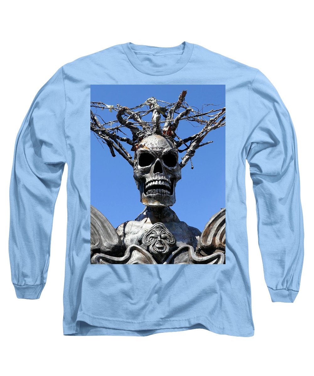 Skull Warrior Stare - Long Sleeve T-Shirt - Fry1Productions