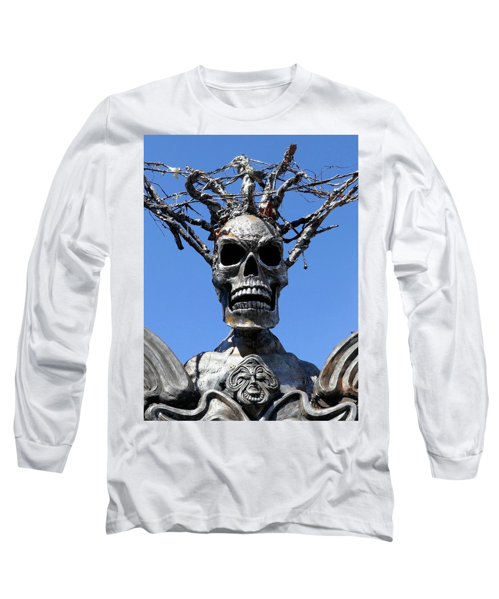 Skull Warrior Stare - Long Sleeve T-Shirt - Fry1Productions