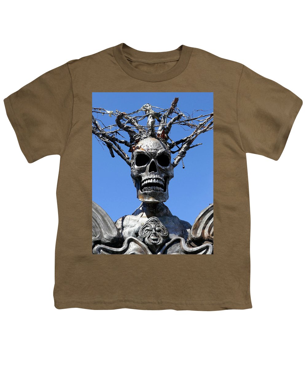 Skull Warrior Stare - Youth T-Shirt - Fry1Productions