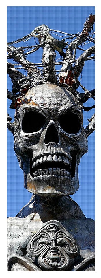 Skull Warrior Stare - Yoga Mat - Fry1Productions
