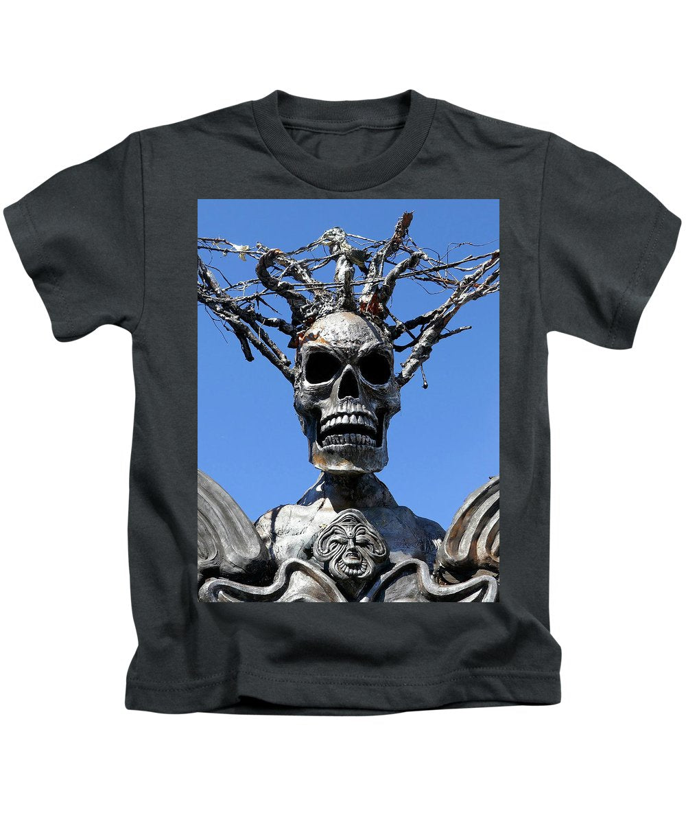 Skull Warrior Stare - Kids T-Shirt - Fry1Productions