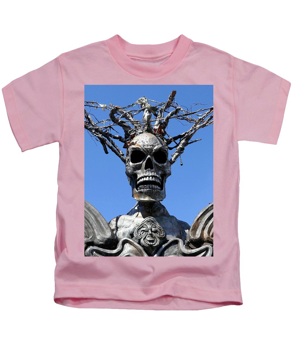 Skull Warrior Stare - Kids T-Shirt - Fry1Productions