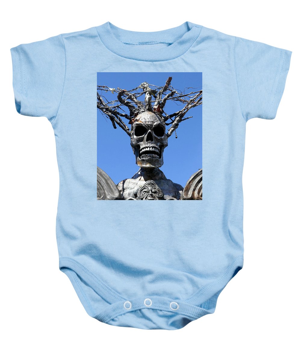 Skull Warrior Stare - Baby Onesie - Fry1Productions