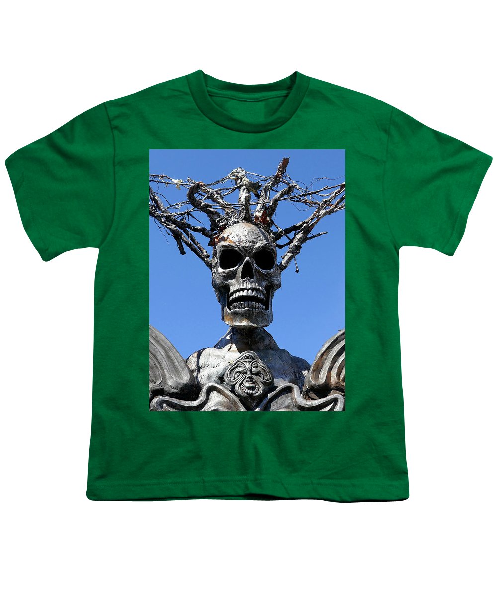 Skull Warrior Stare - Youth T-Shirt - Fry1Productions