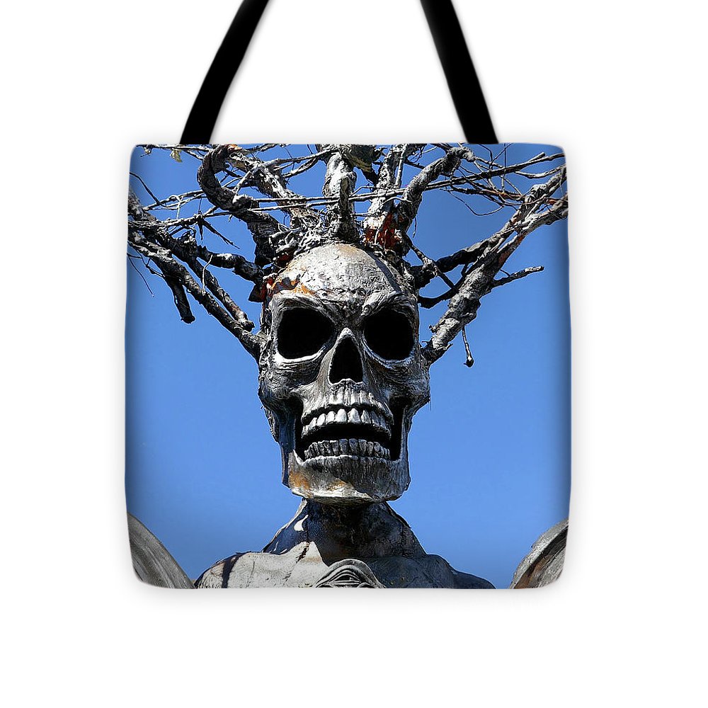 Skull Warrior Stare - Tote Bag - Fry1Productions