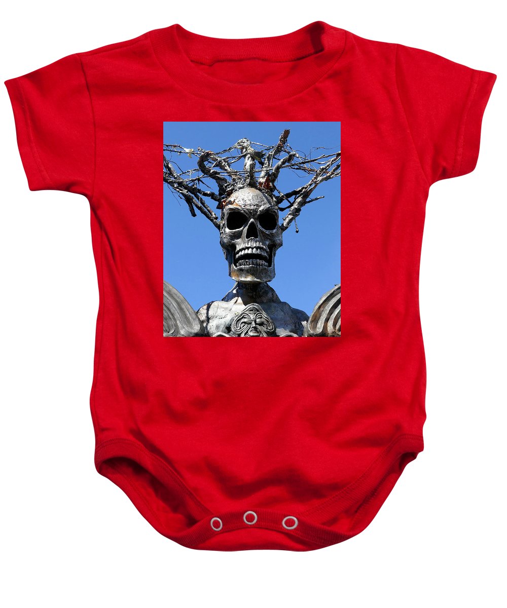 Skull Warrior Stare - Baby Onesie - Fry1Productions