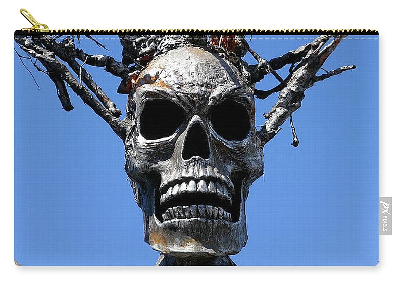 Skull Warrior Stare - Carry-All Pouch - Fry1Productions