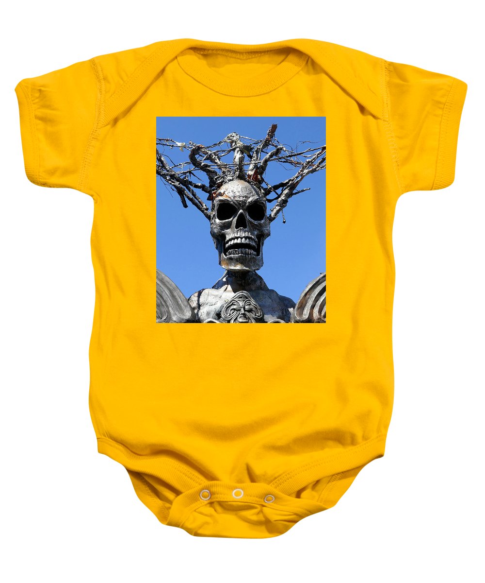 Skull Warrior Stare - Baby Onesie - Fry1Productions
