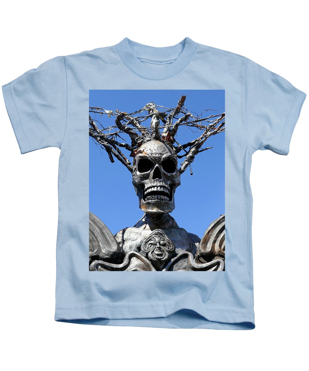 Skull Warrior Stare - Kids T-Shirt - Fry1Productions