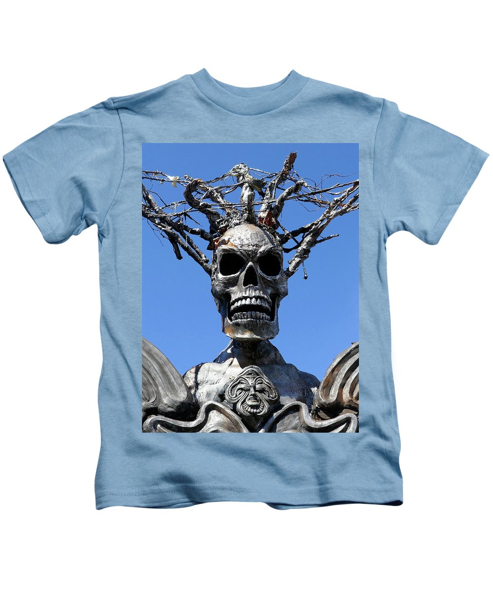 Skull Warrior Stare - Kids T-Shirt - Fry1Productions