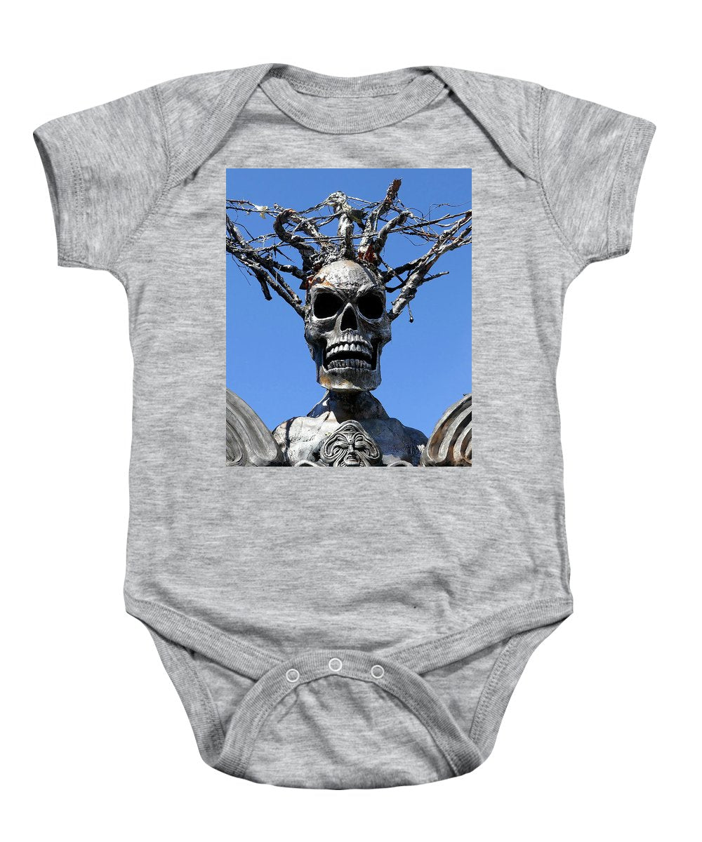 Skull Warrior Stare - Baby Onesie - Fry1Productions
