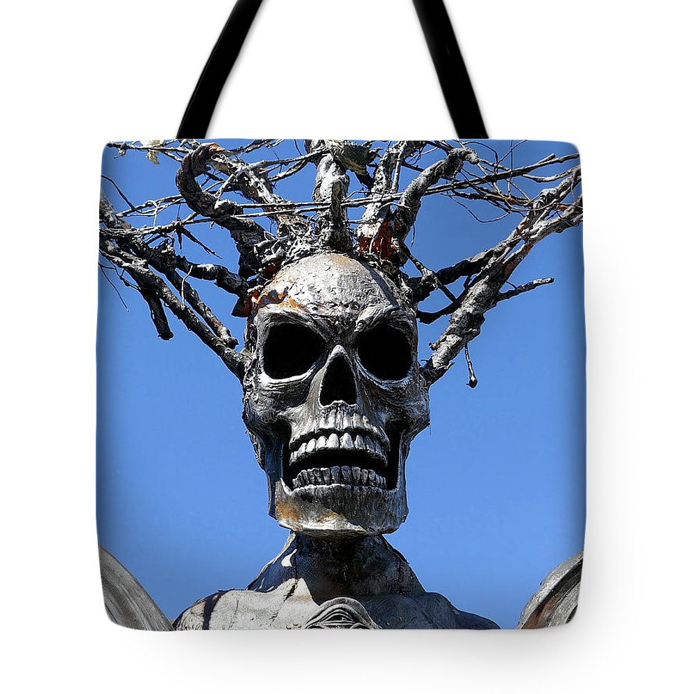 Skull Warrior Stare - Tote Bag - Fry1Productions