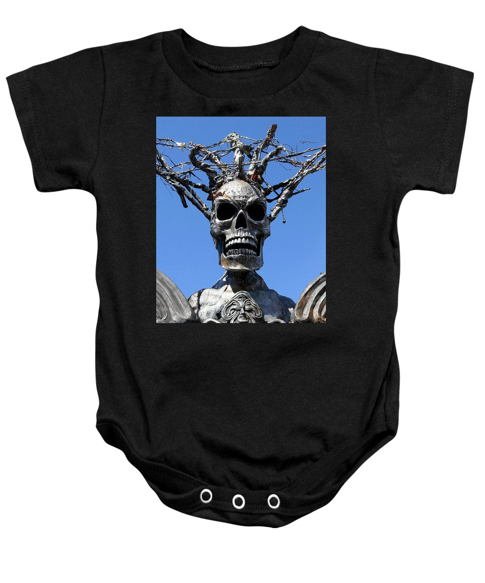 Skull Warrior Stare - Baby Onesie - Fry1Productions