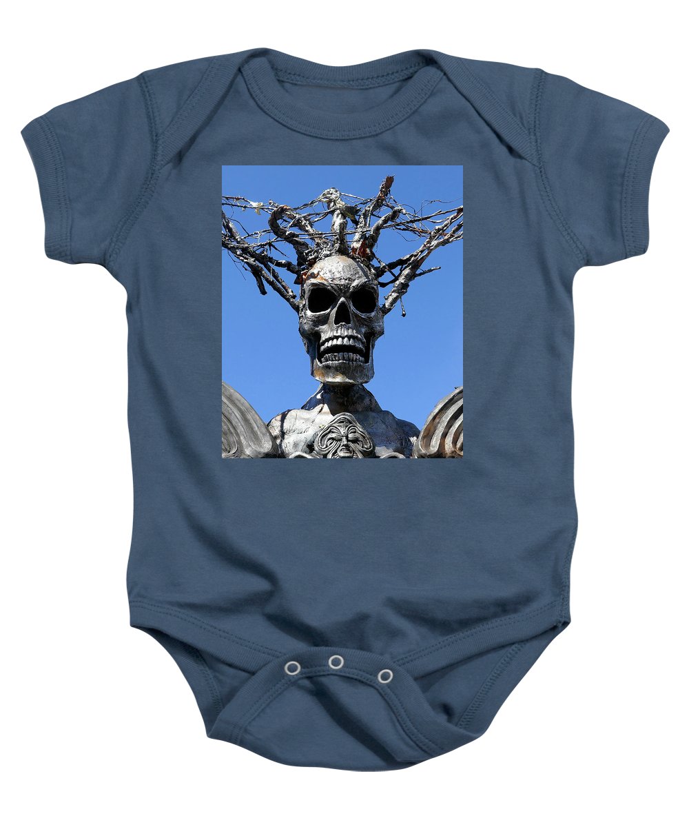 Skull Warrior Stare - Baby Onesie - Fry1Productions