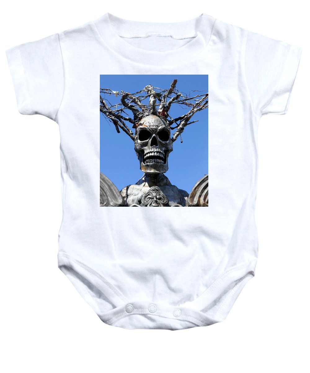 Skull Warrior Stare - Baby Onesie - Fry1Productions