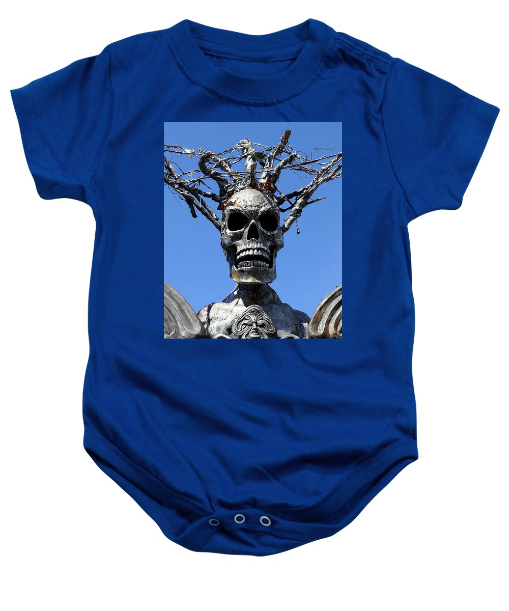 Skull Warrior Stare - Baby Onesie - Fry1Productions