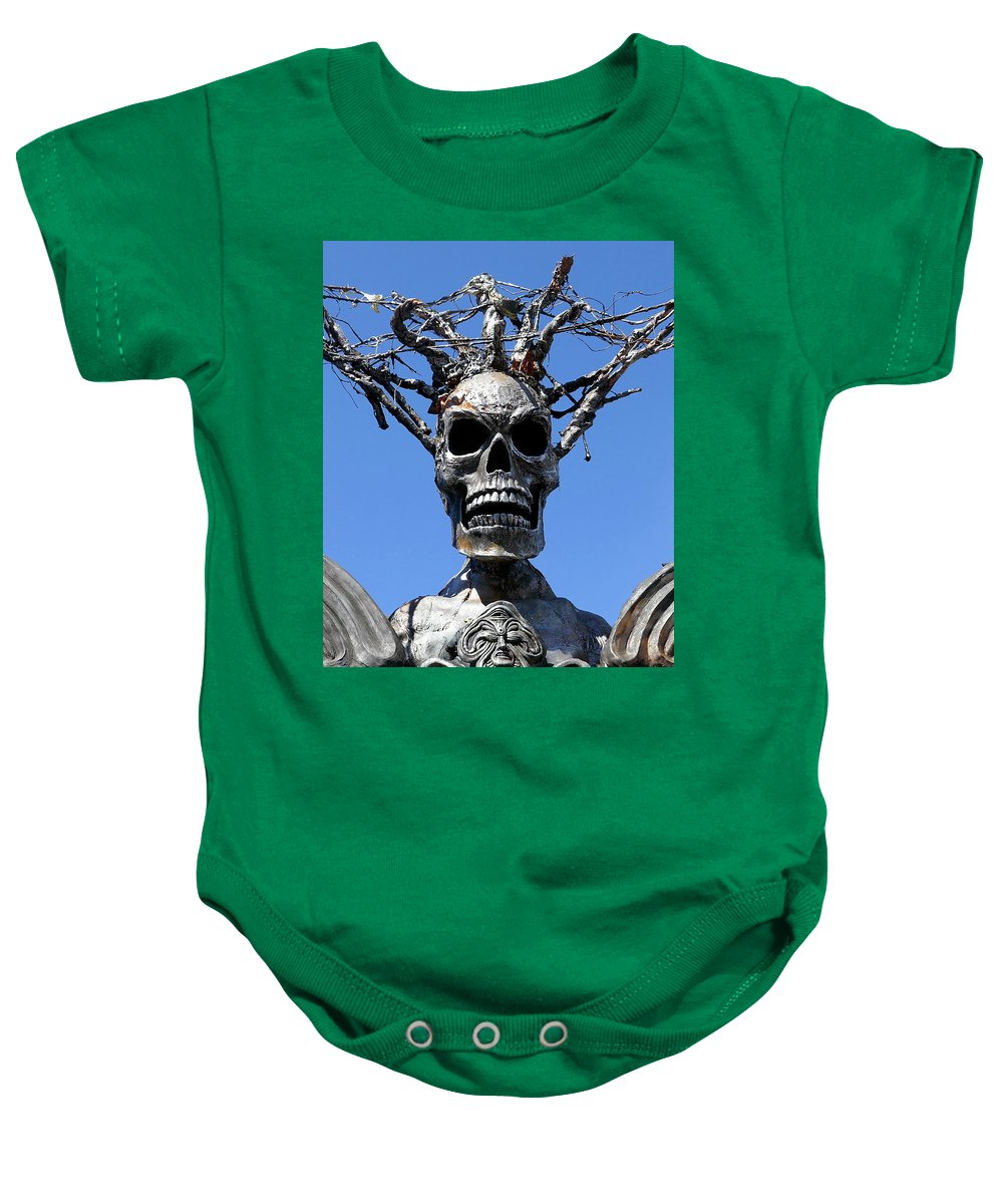 Skull Warrior Stare - Baby Onesie - Fry1Productions
