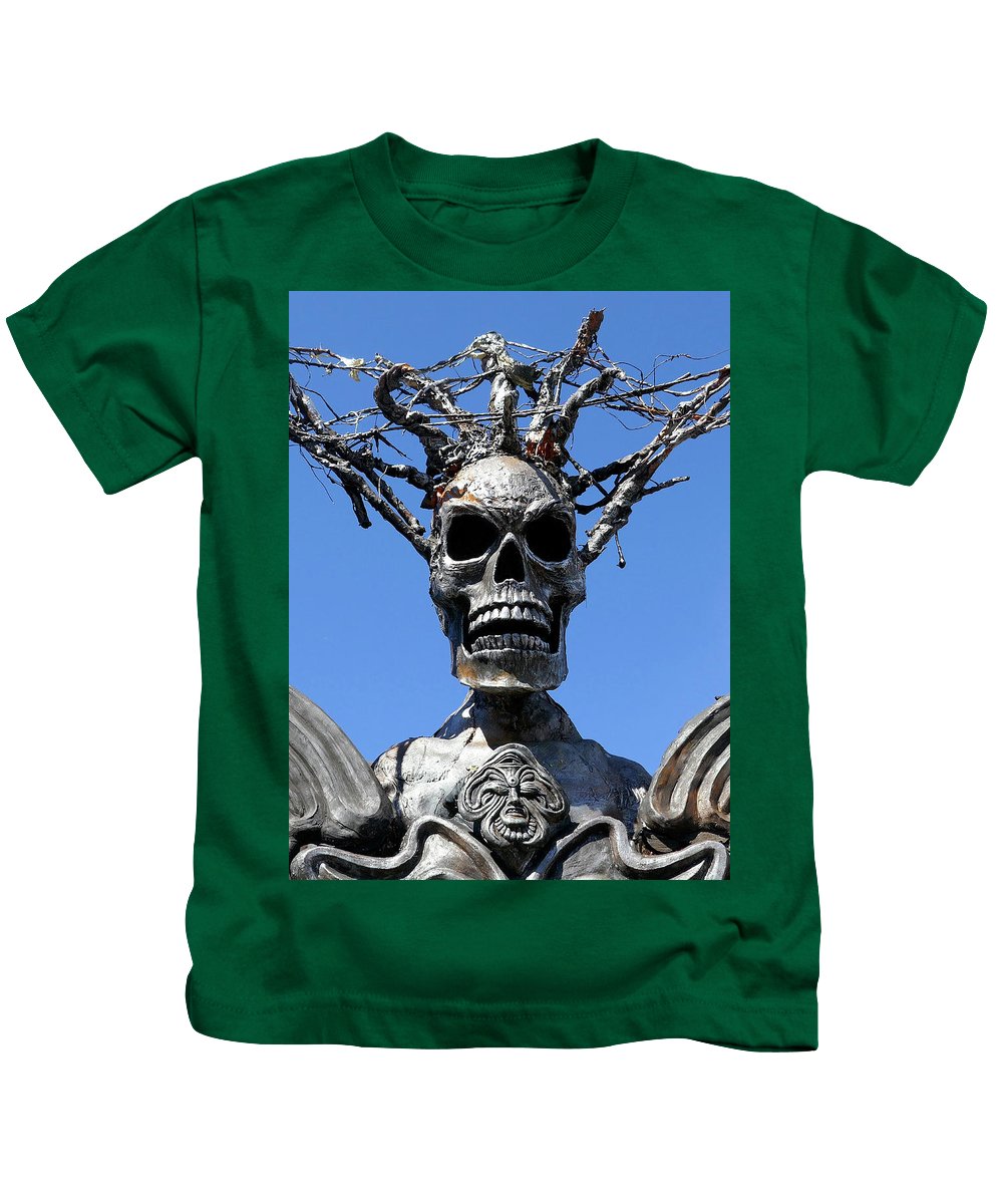 Skull Warrior Stare - Kids T-Shirt - Fry1Productions