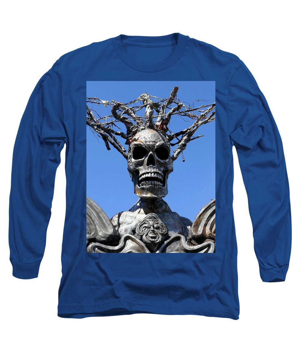 Skull Warrior Stare - Long Sleeve T-Shirt - Fry1Productions