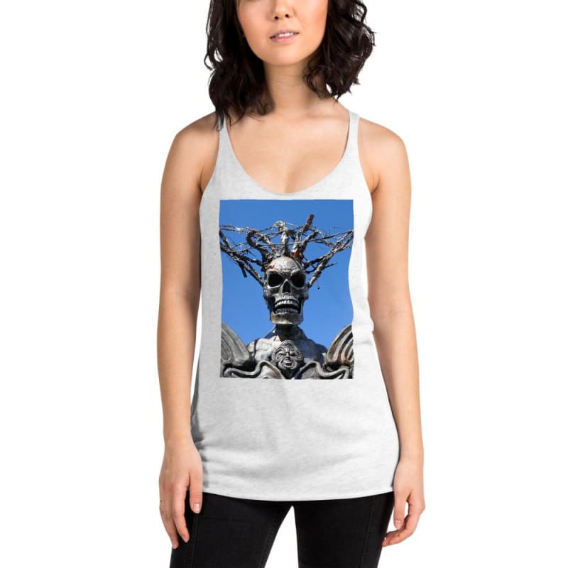 Skull Warrior Stare - Women's Racerback Tank Top - Fry1Productions