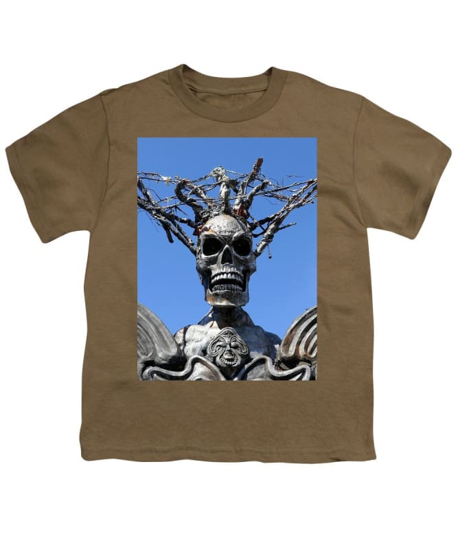 "Skull Warrior Stare" - Youth T-Shirt - Fry1Productions