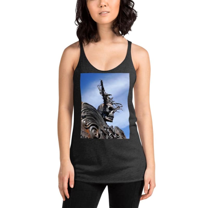 Skull Warrior - Women's Racerback Tank Top - Fry1Productions