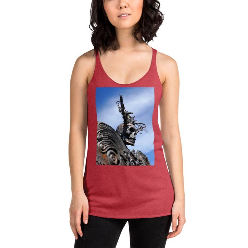 Skull Warrior - Women's Racerback Tank Top - Fry1Productions