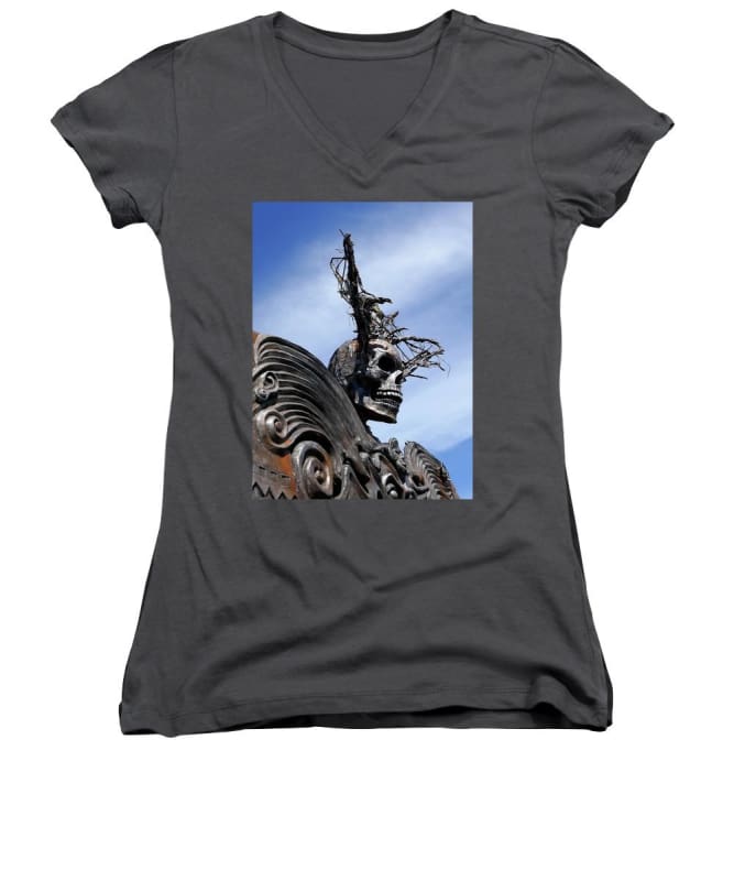 "Skull Warrior" - Women's V-Neck - Fry1Productions
