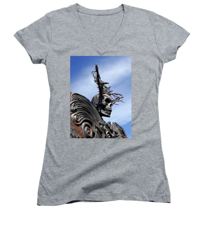 "Skull Warrior" - Women's V-Neck - Fry1Productions