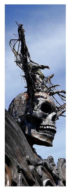 "Skull Warrior" - Yoga Mat - Fry1Productions