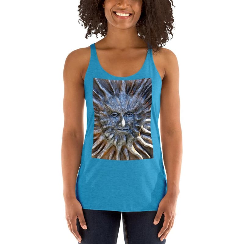 Sun God - Women's Racerback Tank Top - Fry1Productions