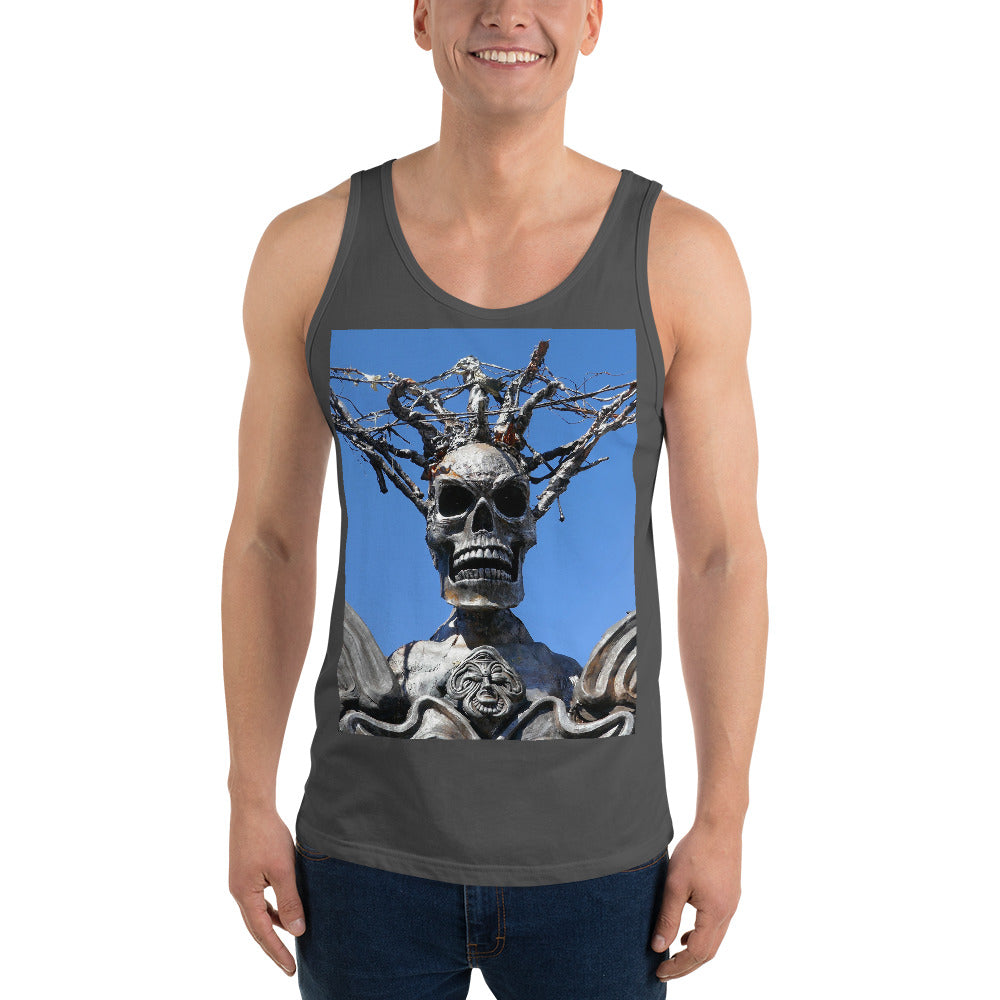 “Skull Warrior Stare” - Unisex Premium Tank Top - Fry1Productions